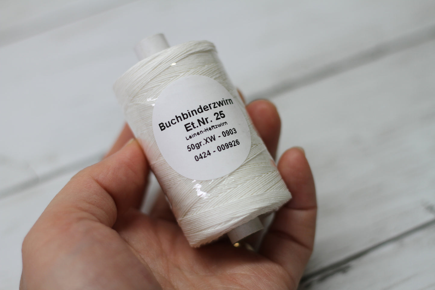 German linen sewing thread - raw white, 10m, 25m, spool