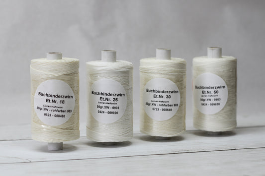 German linen sewing thread - raw white, 10m, 25m, spool
