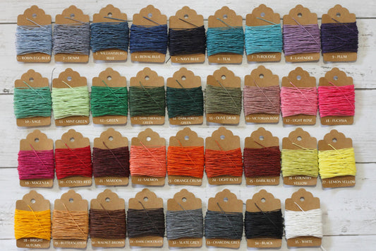 Waxed linen, Irish Linen Thread 4 ply, 5m