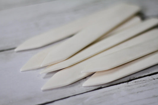 6” Real Genuine Bone Folder | Bookbinding, leather, paper, crafts Creasing Tools