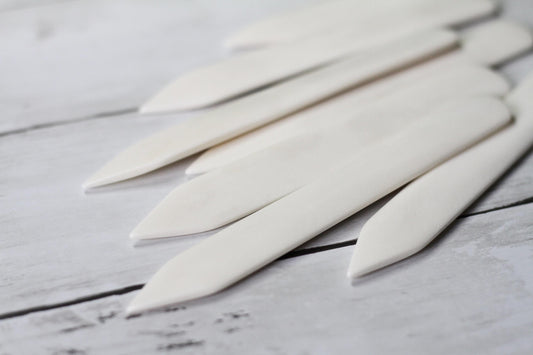 8” Real Genuine Bone Folder | Bookbinding, leather, paper, crafts Creasing Tools