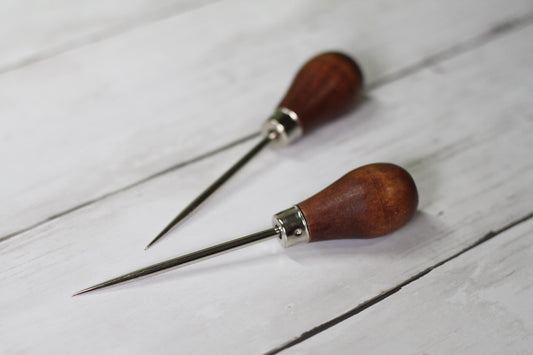 4.5” Awl Wood handle | Bookbinding, leather, paper, crafts Piercing Tools