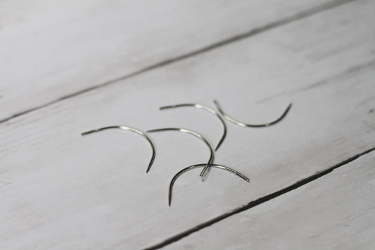 2" Curved Needles, Pack of 5 | Bookbinding, leather, paper, crafts sewing needles