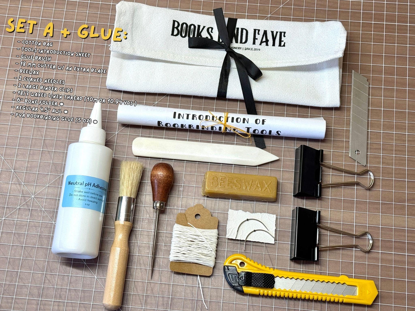 Bookbinding Starter tools set | Bookbinding, leather, paper, crafting tools set
