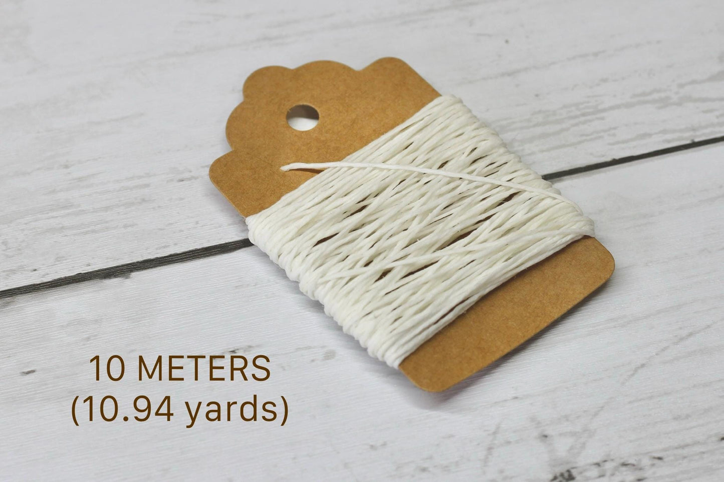Natural 18/3, Irish Waxed Linen Thread 3 ply, 10m, spool