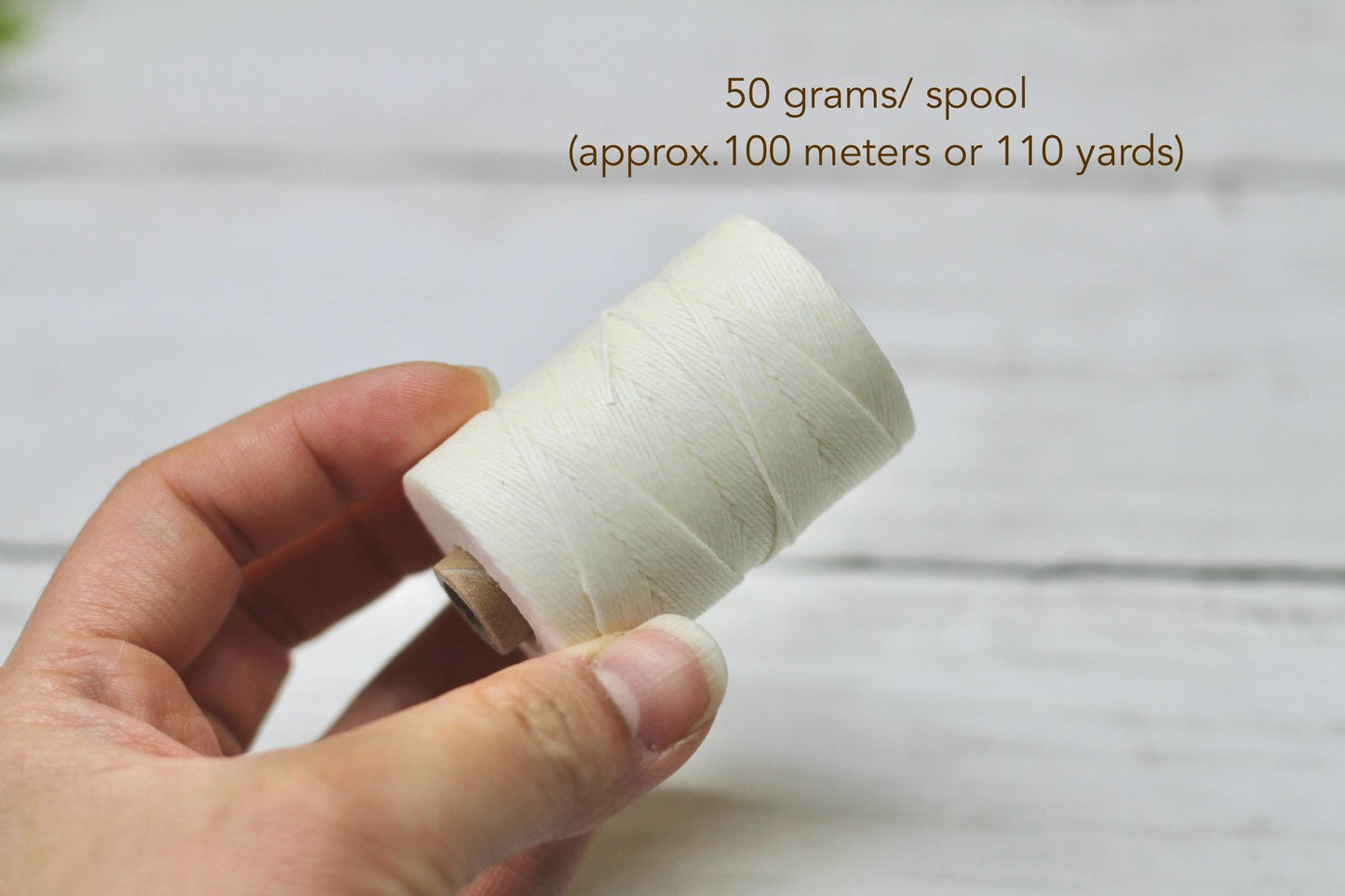 Natural 18/3, Irish Waxed Linen Thread 3 ply, 10m, spool