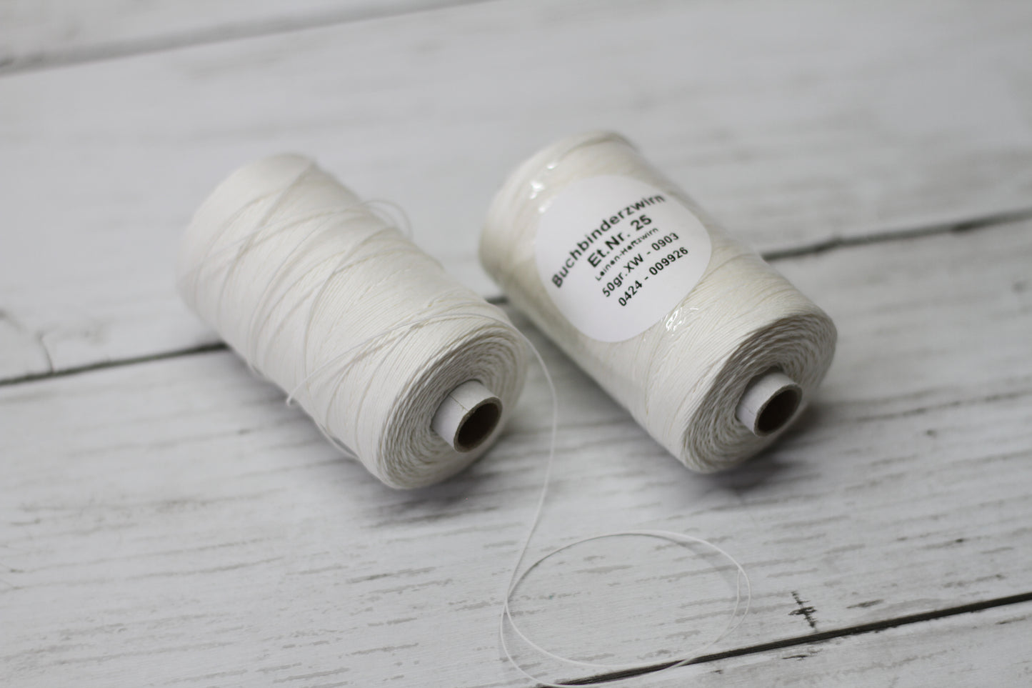 German linen sewing thread - raw white, 10m, 25m, spool
