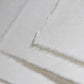 Mulberry paper 11” x 10”, Natural White, Smooth surface, Deckle edges paper sheet