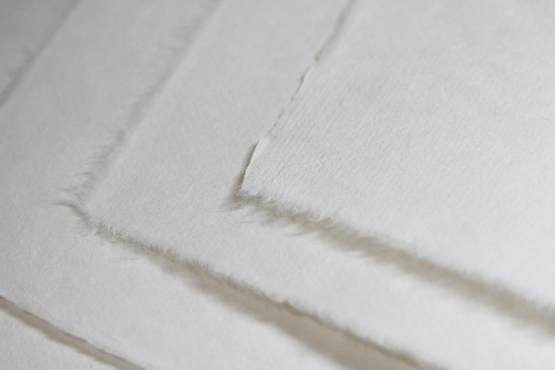 Mulberry paper 11” x 10”, Natural White, Smooth surface, Deckle edges paper sheet