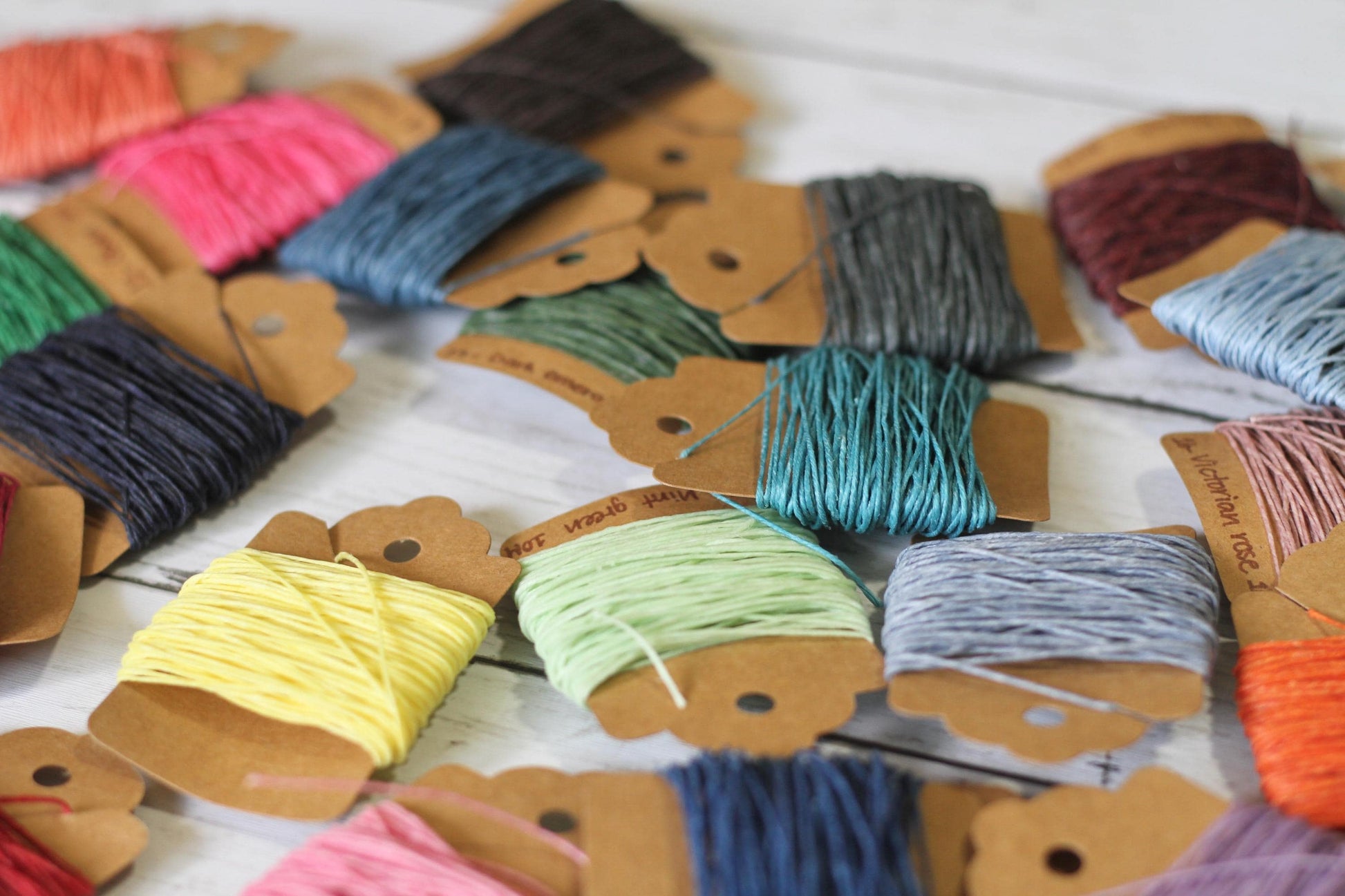 Waxed linen, Irish Linen Thread 4 ply, 5m 10m