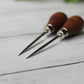 4.5” Awl Wood handle | Bookbinding, leather, paper, crafts Piercing Tools